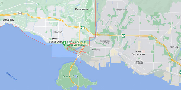 north & west Vancouver